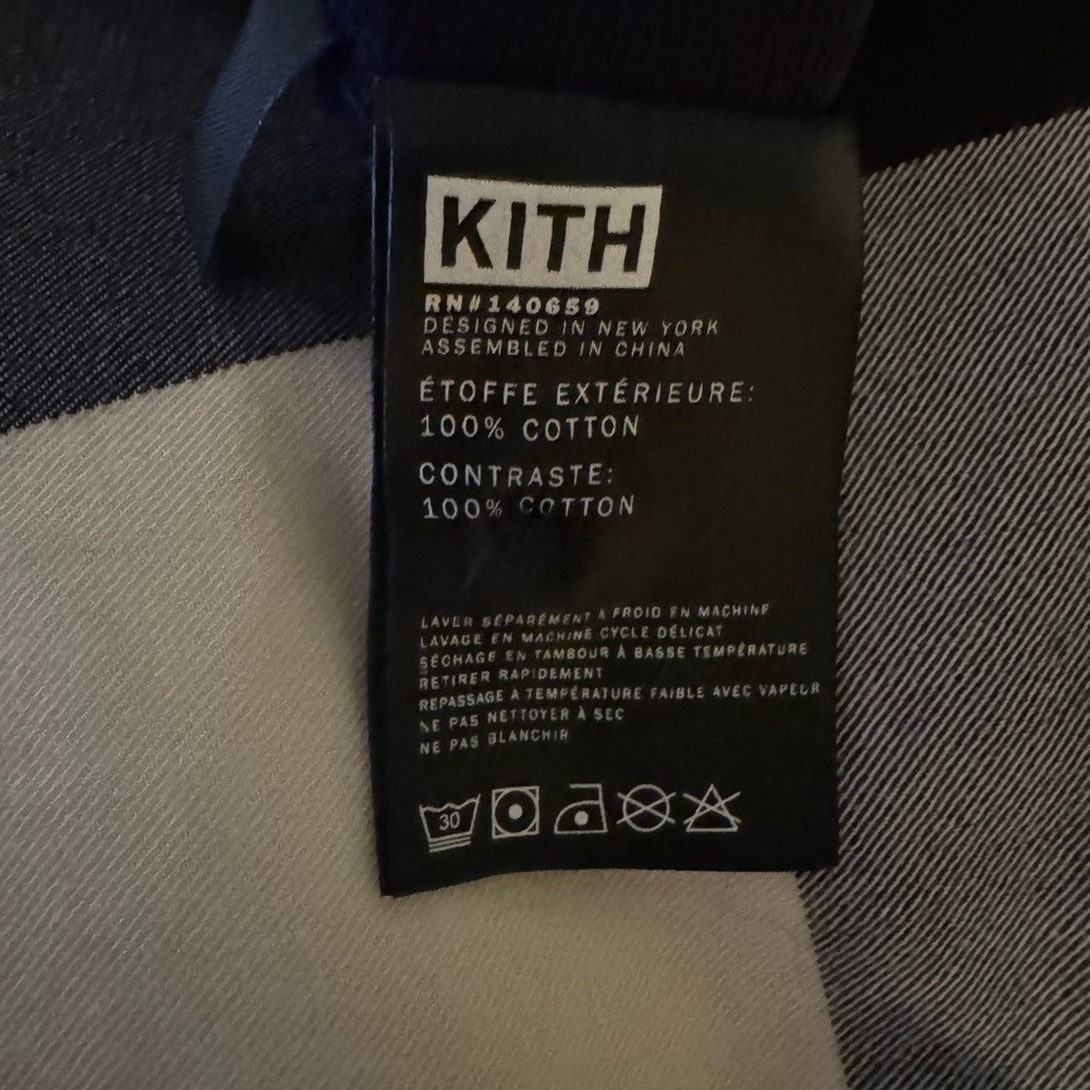 Kith X Bergdorf Goodman Navy White Gold Pullover Sweatshirt Rugby XXL - Picture 11 of 11